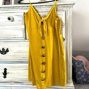 JOA yellow boutique mini dress - small